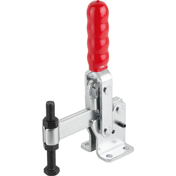 Kipp Toggle Clamp Vertical Std, Horizontal Foot F1=4400, Fixed Clamping Spindle M12X100, Steel Galvanized K1438.04400 - main